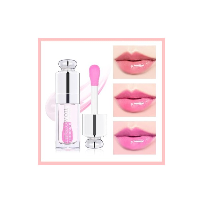 Aceite labial voluminoso, bálsamo labial hidratante con tinte brillante, cuidado
