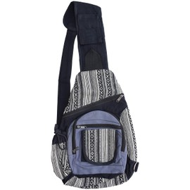 Gheri Mens Crossbody Multipocket Sling Bag Black