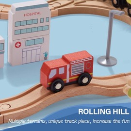 BRIO 117Pcs Wooden Train Tracks Lot Railway Pieces Set Play for Thomas the Train Brio