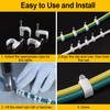 100PCS Round Cable Clips, 8MM Electrical Cable Wall Clip Nail