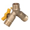 Bstinay Dual Shut-off Controls Valve Y Connector 3-Way Metal Splitter