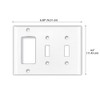 WIRESTER 3-Gang (1-Gang Decorator and 2-Gang Toggle) Light Switch Plate/Wall