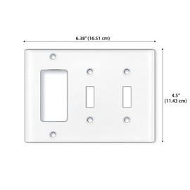 WIRESTER 3-Gang (1-Gang Decorator and 2-Gang Toggle) Light Switch Plate/Wall Plate Cover - Solid Orchid Purple