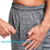 JustSun Men's Sports Shorts with Zip Lightweight Stretch Fabric, Black