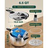 WantJoin Pressure Cooker, 6 Quart Stainless Steel Pressure Canner, Induction