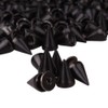 PMLAND 200 Sets/Pairs 9.5mm Black Cone Spikes Screwback Studs DIY