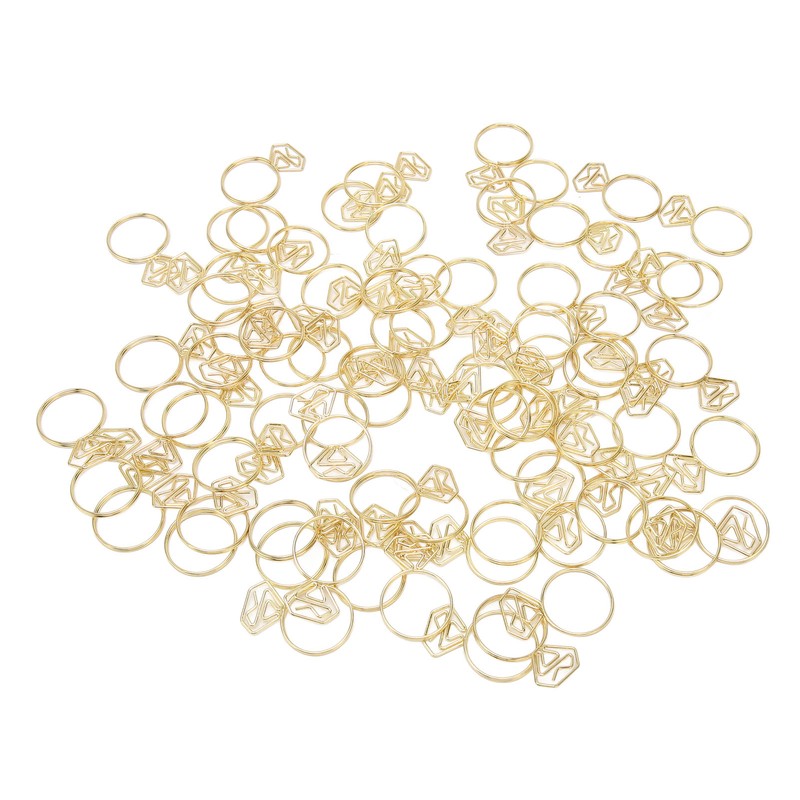 80pcs Ring Shape Paper Clips Rustproof Multifunction Multifunction with Clear