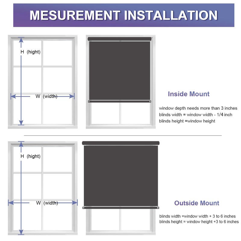 MYshade Custom Blackout Roller Windows Shades Cordless Roller Shades,Window Blinds,Blinds