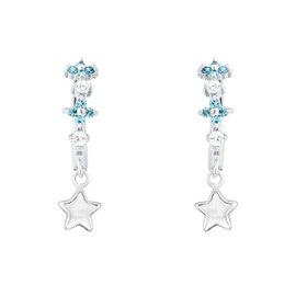 Prinzessin Lillifee Stud Earrings for Girls and Children, Comes in Jewellery Gift Box, Silver, Cubic Zirconia