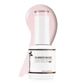Nicedeco Rubber Base Gel for Nails Pink Rubber Gel U V Color Base Gel Nail Polish 15ML 024