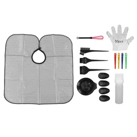Kit Tinte Cabello, Kit de Teñido de Cabello de Tazón Mixto con Puntiagudo, Clip de Cepillo, de Capa, Herramienta de Teñido de Cabello Adecuado para Peluquerías Kit de Tinte Para el Cabello