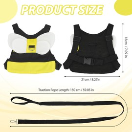Little Bee Baby Walking Reins - Harness for Kids with Traction Rope, Toddler Reins for Walking 1-3 Years, Adjustable Safety Child Reins for Walking for Stations, Airports, Parks, Shopping Centers