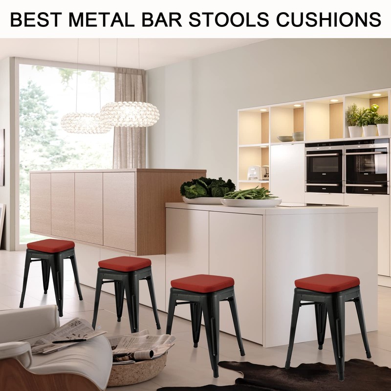 BUYUE Enhanced Anti-Slip Magnetic Bar Stool Cushions Set of 4,