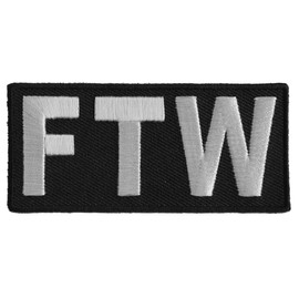 FTW Patch - Forever Two Wheels - 3.25x1.5 inch