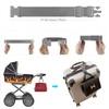 ZINZ Suitcase Belt, Set of 2, Elastic Type, Luggage Strap,