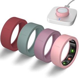 Ultra-Thin Covers Compatible with Oura Ring Gen 4/Oura Gen 3 Cover, Anti-Scratch Elastic Silicone Protector Case Smart Rings Accessories for ULTRAHUMAN Ring AIR/RingConn Gen 2/Air Women Men, 4 Pack