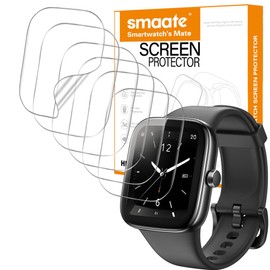 smaate Compatible with TOZO S7 1.85”, Soft Smart Watch Screen Protector, TPU, 6-pack, Full Coverage, Bubble Self-healing