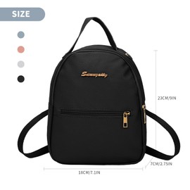 Fjquamitix Mini Backpack for Women,Stylish Leather Litchi Texture Small Backpack with Adjustable Straps,Durable Rucksack for Daily Use,Travel,Shopping,and Work (black)