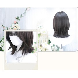 GAL Hair Wig, Bob, Short Curly Exterior, Perm, Full Wig, Women, Natural, Heat Resistant, Daily Use, Net Included, Makes Face Smoother