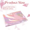 URROMA 1.5M Metallic Foil Stretch Fabric,Pink Iridescent Foil Spandex Fabric