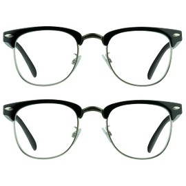 proSPORT Multifocal Progressive 3 Magnifications in 1 Lens No Line Computer Gaming Reading Glasses for Men & Women (Kennedy - Black & Black/Med to Large, 1.00, Multiplier_x)