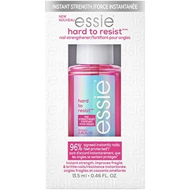 Essie nail strengthener treatment, hard to resist nail strengthener, clear nail strengthening treatment with a natural pink tint, clear natural tint, 0.46 fl oz