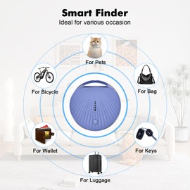 Air Tracker 3 Pack Work with Apple Find My APP (iOS Only, Not for Android), Item Finders with Sound, Keys Finder and Item Locator for Luggage, Backpack, Suitcases, Replaceable Battery (Blue)