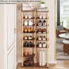 LUCKNOCK Vertical Shoe Rack, 8-Tier Tall Narrow Shoe Organizer for