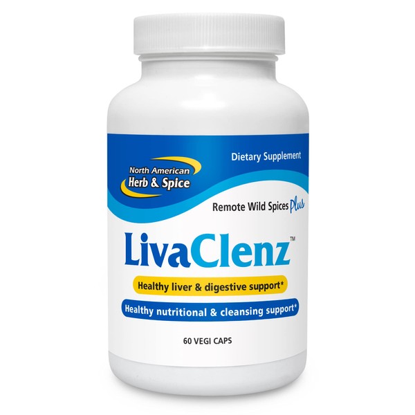NORTH AMERICAN HERB & SPICE LivaClenz - 60 Capsules - Concentrated Herbs & Spices - Healthy Liver, Digestive & Nutritional Support - Non-GMO - 30 Servings