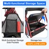BlessReach Lightweight Foldable Rollator Walker with Seat for Seniors, Red