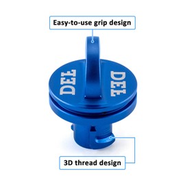 MACHSWON Magnetic Billet Aluminum Blue Diesel Exhaust Fluid Cap Fit for 2013-2023 Dodge Ram Cummins EcoDiesel 1500/2500/3500/4500/5500 Pick-up Truck DEF Cap & Green Fuel Cap