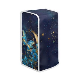 TODIYADDU Blue Butterfly Electric Can Opener Covers Floral Moon Can Opener Dust Cover with Versatile Storage Universal Can Opener Cover Suitable for Various Types Dust and Stain Protection