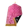 Plush Padded Muslim Prayer Mat with Tassels and Prayer Beads,