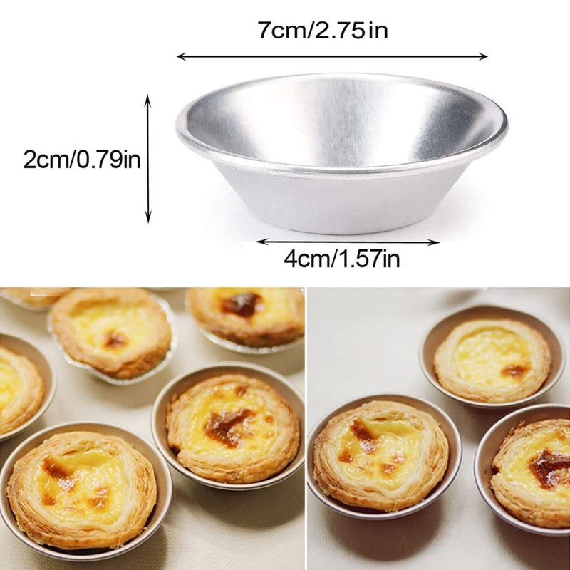 Manwetye 25 Pack Egg Tart Mold, Mini Pie Muffin Cupcake