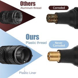 Tire Valve Stem Caps - 5 Pack Corrosion Resistant Premium Anodized Alloy Air Valve Caps Dog Paw Print Universal for Car SUV Bike Accessories Black