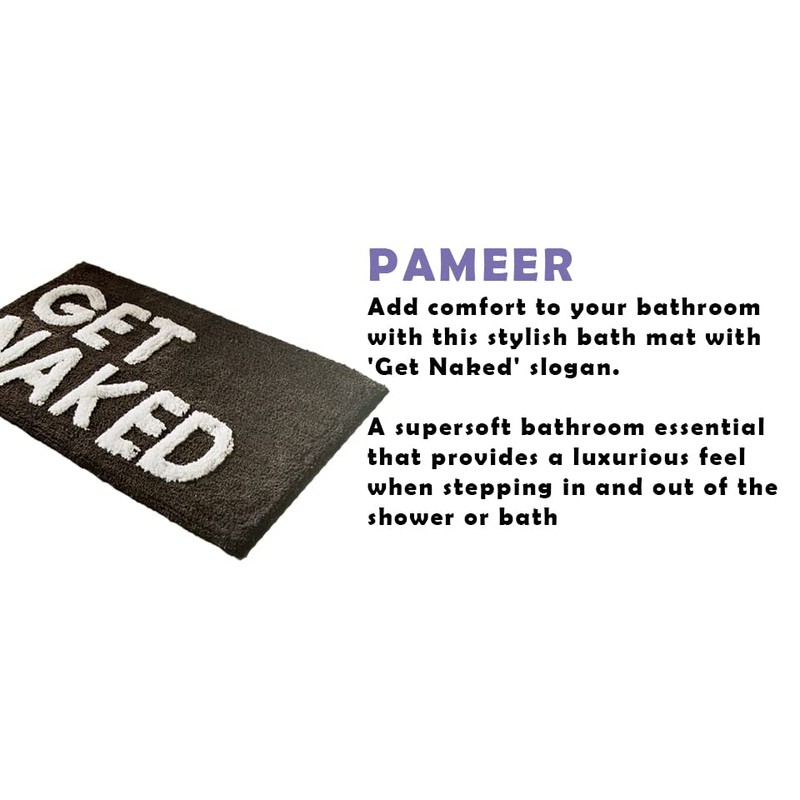 PaMeer Get Naked Bath Mat, Ultra Soft Bathroom Rug, Funny