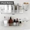CQKEDMA Acrylic Shower Caddy Adhesive, 4 Pack No Drilling Clear