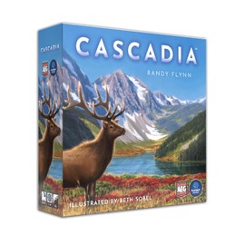 Alderac Entertainment Group (AEG) Cascadia: Juego de mesa para 1-4 jugadores, edad recomendada 12+, género Ecología, tema Cascadia, ecosistemas del noroeste Pacífico, tiempo de juego 30-45 minutos