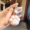 Aimery Cat paw keychain cute animal paw keychain gold scented