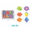 Marine Animal Bath Toys Set, Educational Wheat Straw Toys, 8
