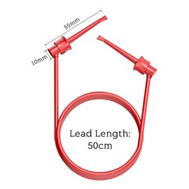 Goupchn Test Hook Clips Silicone Test Leads 5PCS Testing Cables Wires Dual IC Hooks Clips for Electronic Testing