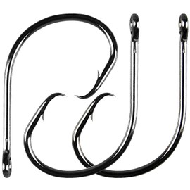 Fishing Hooks Circle Hook Fishhooks - 80PCS High Carbon Steel Hook in-Line Extra-Sharp Freshwater Saltwater 7/0