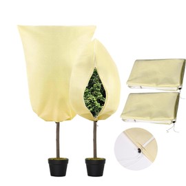 Carexult Kiaitre Plant Winter Protection, Windproof and Frost-Proof Plant Bag with Zip and Drawstring, Tear-Resistant Fleece Protective Cover for Potted Plants 180 x 120 cm, Pack of 2