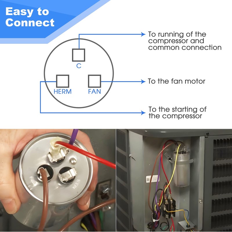 Frienda 45+5 MFD 45/5 uf ±6% 370V or 440V VAC