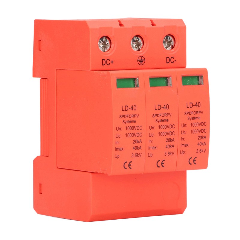 DC Surge Protector 3P DC Voltage Surge Arrester Photovoltaic Lightning