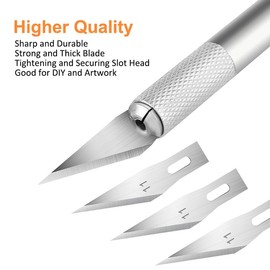 5PCS Craft Knife Hobby Knife Includes 50PCS Spare Exacto Knife Blades #11, HEADLEY TOOLS Precision Exacto Knife Set Ideal for Crafting, Scrapbooking, Arts, DIY, Stencil, Carving