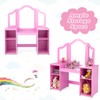 INFANS Kids Vanity, 2 in 1 Princess Makeup Desk &