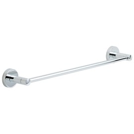BH&G 18" or 24" Wall Mounted Bathroom Kitchen Hand Towel Bar Holder Hanger Rail, Chrome Polished