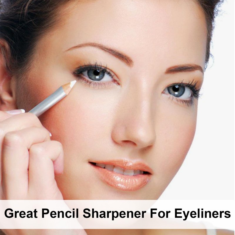 2 Pcs Eyeliner Sharpener,2 Holes Makeup Sharpener,Make up Pencil Sharpener,Eyebrow