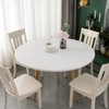Round Vinyl Fitted Tablecloth with Flannel Backing Elastic Table Cloth